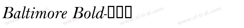 Baltimore Bold字体转换